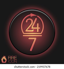 character 24 7 sign.