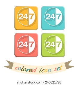 character 24 7 sign.