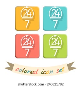 character 24 7 sign.