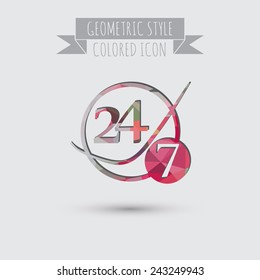 character 24 7 sign.