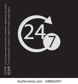 character 24 7 sign.