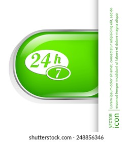 character 24 7 sign.