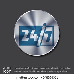 character 24 7 sign.