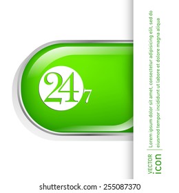 character 24 7 sign.