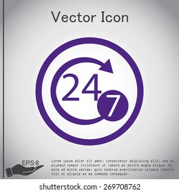 character 24 7 sign.