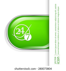 character 24 7 sign.