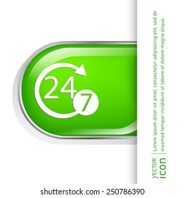 character 24/7 sign.