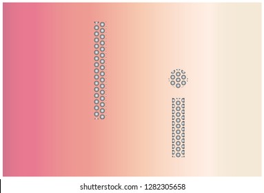 i character alphabet in pink shade