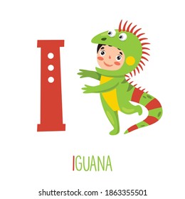 Character In Animal Costume Showing Alphabet Letter