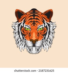 Character Animal Tiger Beast Hand drawn colored Vector illustrations. for t-shirt graphics, banner, fashion prints, slogan tees, stickers, flyer, posters and other creative uses