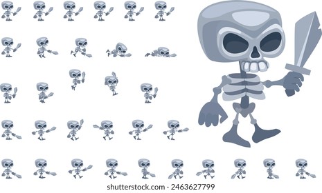 Character for animation in shooter or fighting video games and  adventure games. Game Sprite