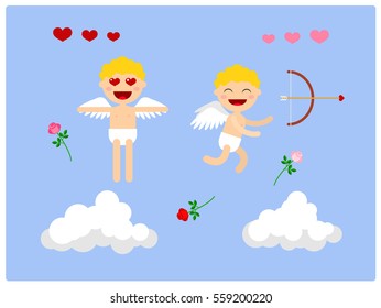 Character animation, vector, Cupid