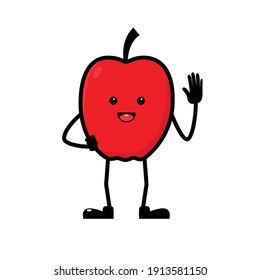 character apple, mascot apple, red apple