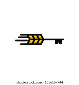 character arrow end key concept logo