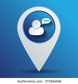 character avatar dialogue sign. man speak icon