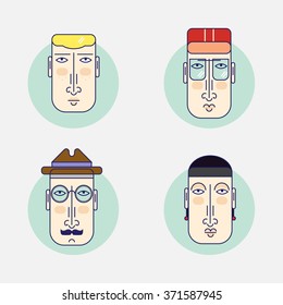 Character avatar icon set