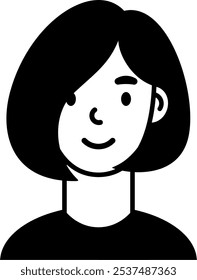 Personaje Avatar Vector. Persona, perfil, pelo.