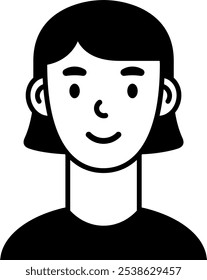 personagem avatar vetor. pessoa, perfil, cabelo.