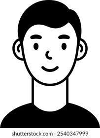 character avatar vector. person, profile, hair.