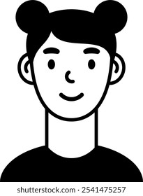 Personaje Avatar Vector. Persona, perfil, pelo.