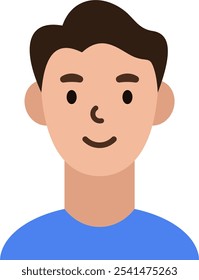 character avatar vector. person, profile, hair.