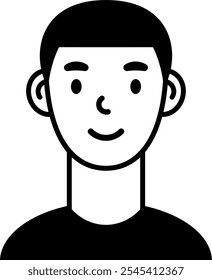 character avatar vector. person, profile, hair.