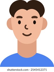 character avatar vector. person, profile, hair.