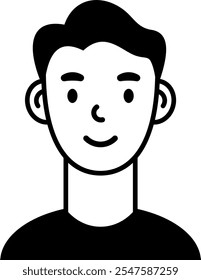 character avatar vector. person, profile, hair.