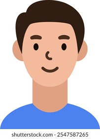 character avatar vector. person, profile, hair.