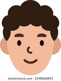 character avatar vector. person, profile, hair.