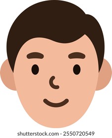 character avatar vector. person, profile, hair.