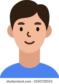 character avatar vector. person, profile, hair.