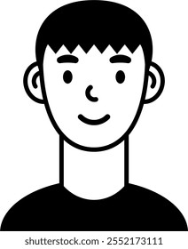 character avatar vector. person, profile, hair.