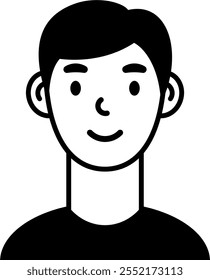 character avatar vector. person, profile, hair.