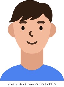 character avatar vector. person, profile, hair.