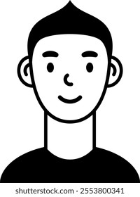 character avatar vector. person, profile, hair.