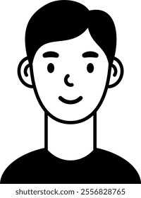 character avatar vector. person, profile, hair.