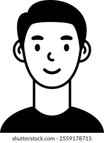 character avatar vector. person, profile, hair.