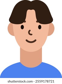 character avatar vector. person, profile, hair.