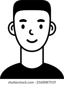 character avatar vector. person, profile, hair.