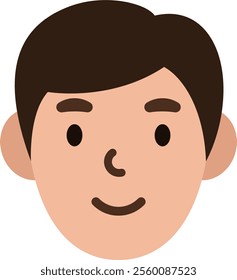 character avatar vector. person, profile, hair.