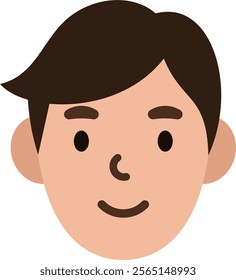 character avatar vector. person, profile, hair.