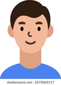 character avatar vector. person, profile, hair.