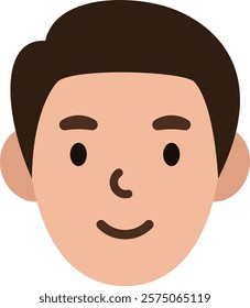 character avatar vector. person, profile, hair.