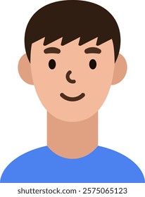 character avatar vector. person, profile, hair.