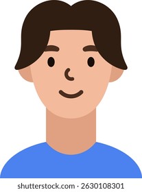 character avatar vector. person, profile, hair.