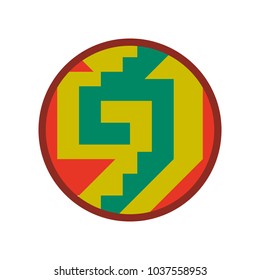 Character of the Aztecs in the circle