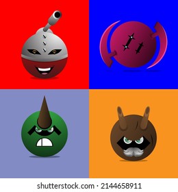 Character Ball Vector good for Logo, Icon, mascot, Etc.