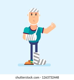 character in a bandage