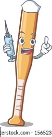 Character baseball bat in cartoon nurse shape